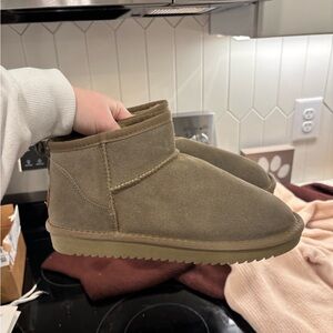Cozy Tan Suede Ankle Boots